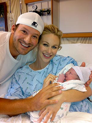 First photo of Candice and Tony Romo's baby, Hawkins Crawford Romo (Courtesy Crawford-Romo Family)