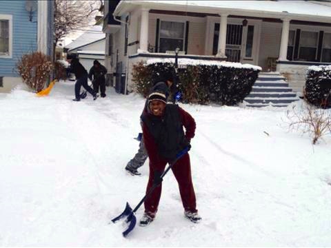 Judge William Dawson, an East Cleveland Municipal Court judge, has sentenced young people to shovel snow in East Cleveland neighborhoods to help the city's senior citizens through a stretch of below freezing temperatures and lake effect snow (Credit: Judge William Dawson via Facebook)