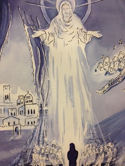 Mercy, an original painting by Clara Rushing, illustrating a vision from God that she experienced upon the day of her salvation (Credit: Clara Rushing)