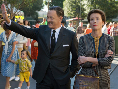 Nearly 50 years after Mary Poppins comes Saving Mr. Banks, which tells the story of how P.L. Travers classic childrens book Mary Poppins made it to the screen. Tom Hanks stars as Walt Disney and Emma Thompson portrays author P.L. Travers (Credit: Disney Enterprises)