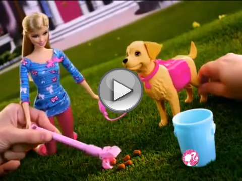 A demonstration of the new Barbie Potty Training Taffy Barbie Doll and Pet Playset from Mattel (Credit: Mattel via YouTube)